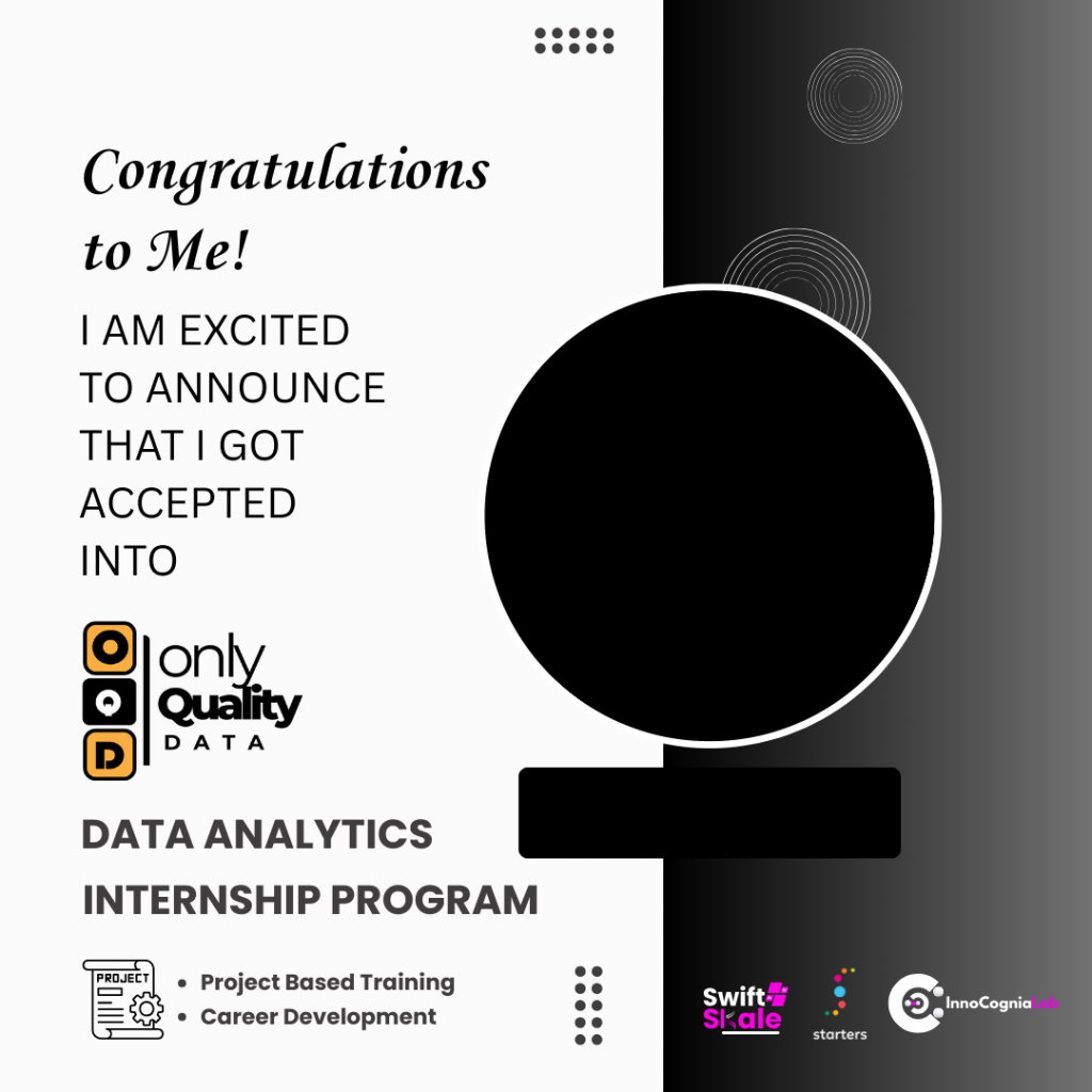 Create your personalized DP for Data & Business Analytics Internship ...