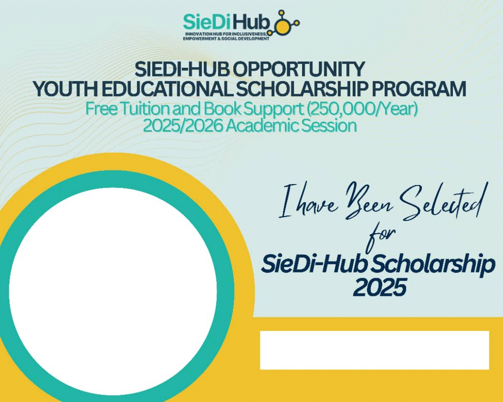 Create your personalized DP for SieDi-Hub Scholarship - GetDP